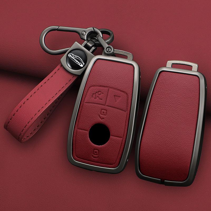 3/4 Button Key Fob Alloy Cover Case Fits for 2019 2020 Mercedes-Benz A220 E63S AMG E-Class GLE 350 4MATIC E300 E400 E43 W213