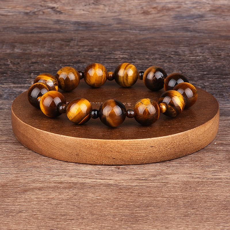 Natürlicher facettierter Tigeraugenstein Reiki-Armbänder Herren Mode Energie Hämatit-Perlen Armbänder für Frauen Seelen Schmuck Geschenk Pulsera