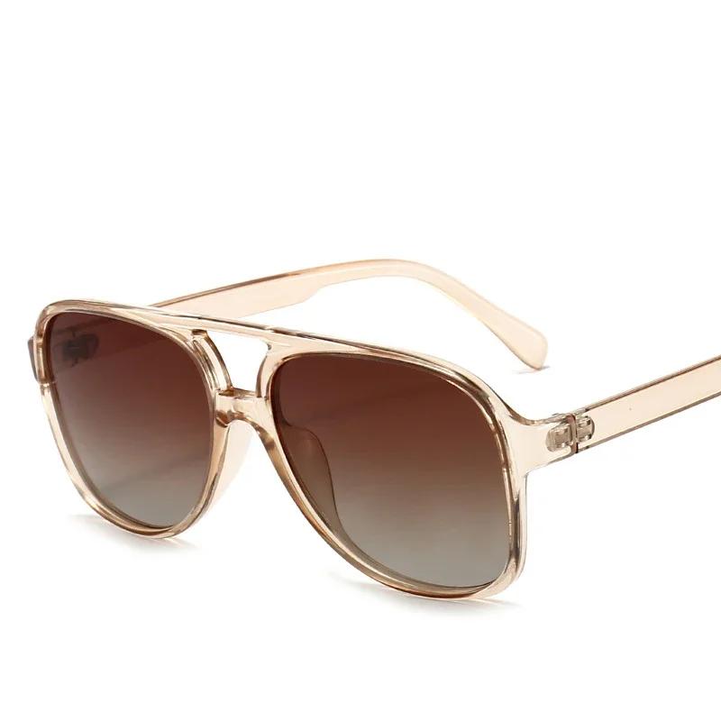 Aviator zonnebril met dubbele brug voor dames en heren, casual, modieus, anti-verblinding, ideaal voor autorijden, strand en reizen.