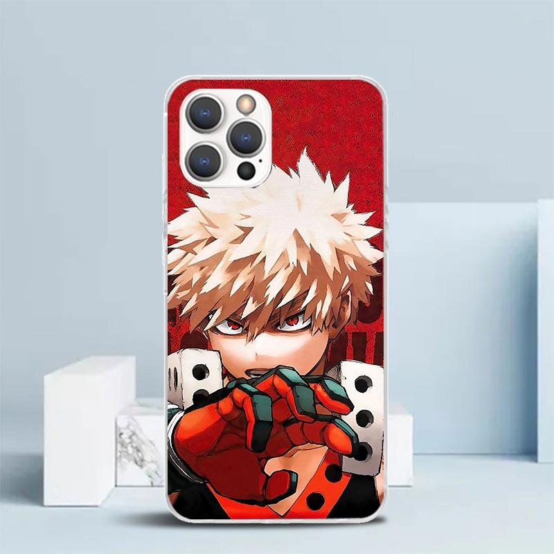 Custodia per Telefono Bakugou Katsuki MHA My Hero Per IPhone 16 17 Air 16E 15 14 Plus 13 Mini 12 11 Pro Max 7 8 + SE 2020 Copertura Posteriore Morbida in TPU
