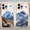 Case for iPhone 17 Pro Max 14 Plus 12 Mini 7 8 11 XS Max XR 16 Air 15 13 Pro Soft Phone Cover Snow Mountain Scenic Range