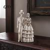 Unique Halloween Skeleton Art Bride and Groom Figurine, Resin Couples Skull Realistic Texture Decor Ornaments, Wedding Couple Statue for