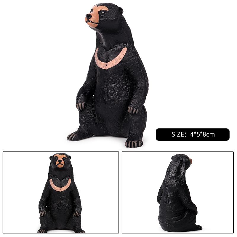 Oenux Simulation Wild Figurines Black Bear Wombat Raccoon Model Action Figures Forest Animals Toy Home Decoration Kids Education