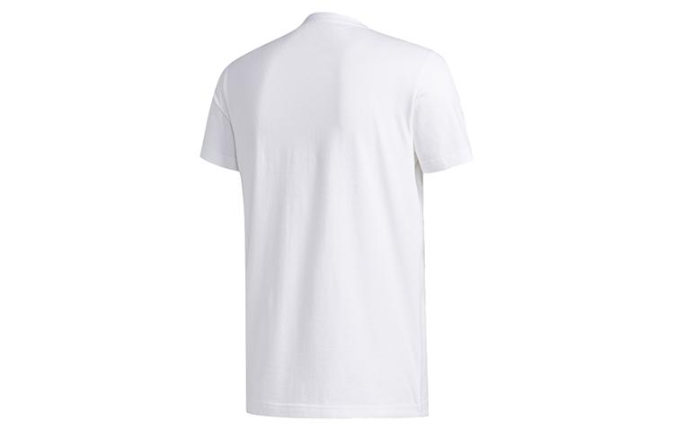 Adidas T Shirts Men's White Crew Neck Moderate Straight Fit GE1057