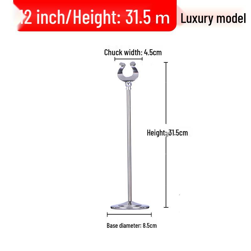 Stainless Steel Table Menu Holder and Number Display Stand