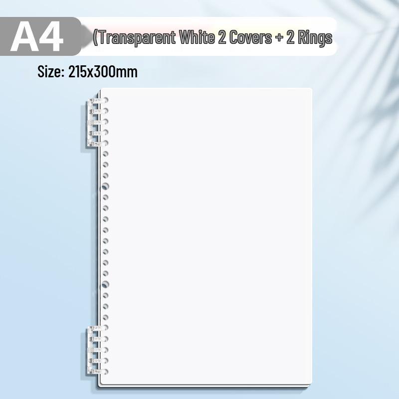 A4 Soft Cover Loose-Leaf Binder, B5 Ring Clip, Coil Binding, Hole-Punched, Notebook Shell (Ring Clips Sold Separately)