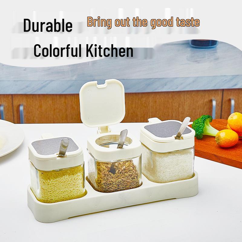 High-End Kitchen Seasoning Box Set: Salt and Spice Storage Jars