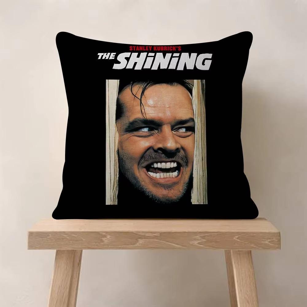 Double Sided The Shining Cushion Cover, Soft Polyester Horror Movie Print Pillow for Sofa Bedroom Living Room Home Decoration