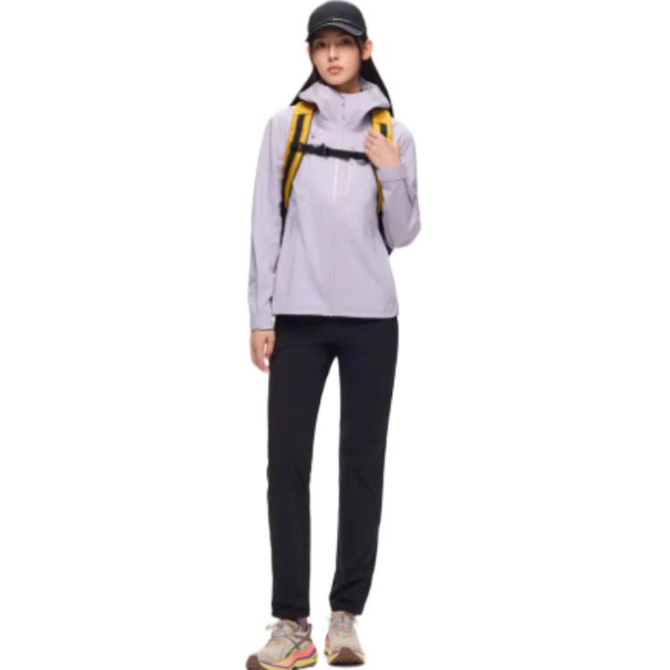 Anta Comfortable Casual Simple Solid Color Zipper Mid Waist Sports Long Pants Women bottoms Basic-Black 162520507-3