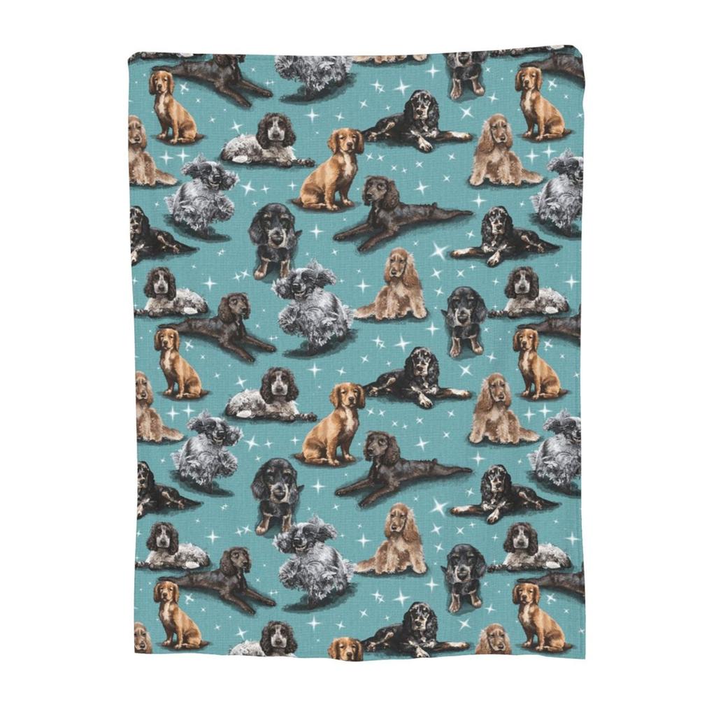 The Cocker Spaniel Blanket Soft Warm Flannel Throw Blanket Plush for Bed Living room Picnic Travel Home Couch