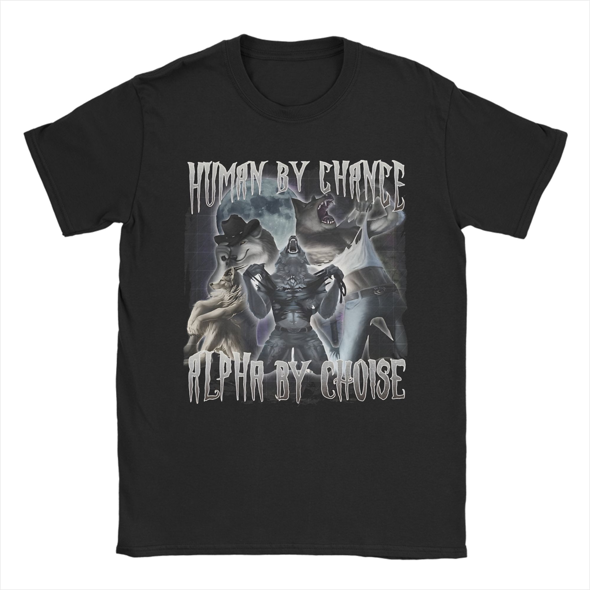 

Human By Chance Alpha By Choise Funny Meme T-Shirt Summer Vintage T Shirts Cotton Hippie Tee Shirt For Male Casual Tops 5XL різнокольоровий