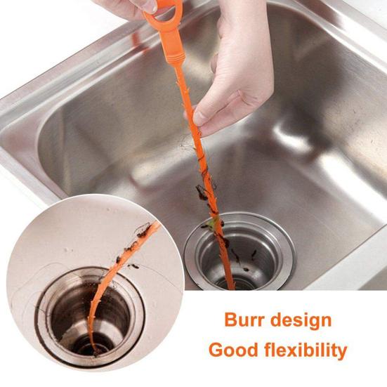 5Pcs Sink Snake Tool Bendable Sink Unclogger Hair Remover Reusable Easy To Use Drain Clog Remover Tool