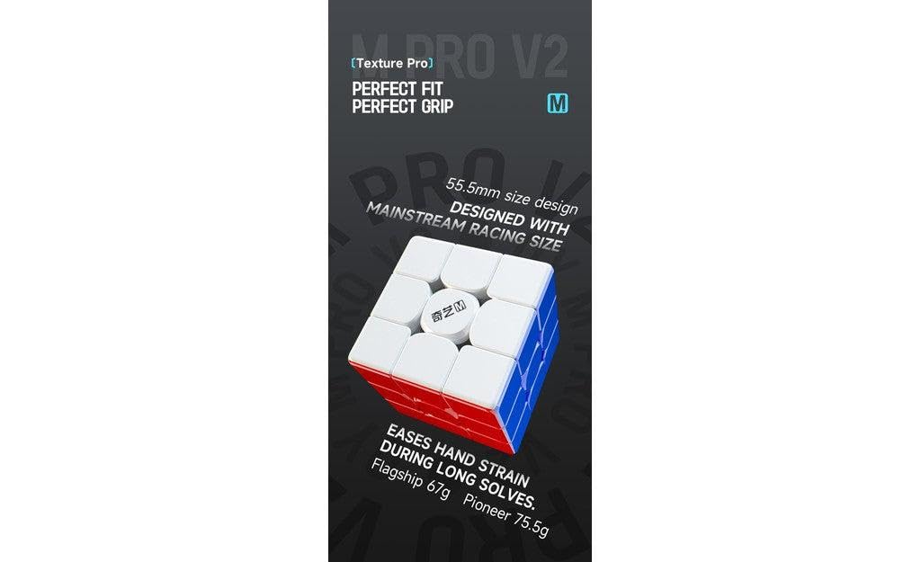 QY M Pro V2 [Pouch IncludedAuthentic] Magnetic 3x3 Cube, Stickerless, Competitive 3D Puzzle (Flagship)