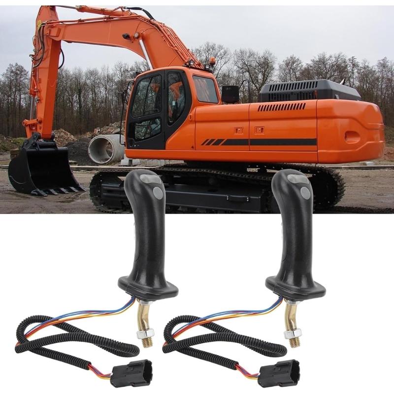 Palanca de Joystick de Aluminio de 3 Botones Diseñada con Precisión para Vehículos de Construcción Accesorio de Actualización para Sistemas Hidráulicos