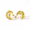 Elegant Leaf Design Earrings for Women - Titanium Steel, European & American Fashion, High-End Feel Jewelry