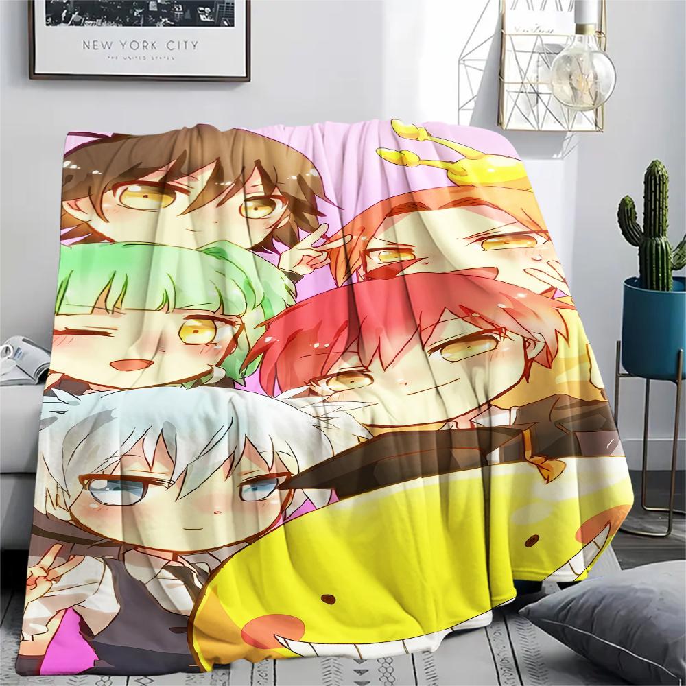 1 szt. Koc flanelowy z nadrukiem z Ansatsu Kyōshitsu, Wysoka jakość, Na wszystkie pory roku, Wystrój domu, Ciepło i komfort, Idealny na prezenty świąteczne