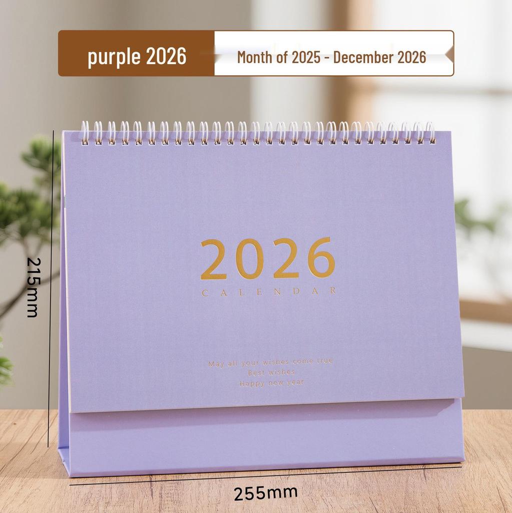 2026 Minimalist Morandi Desk Calendar: Creative Self-Discipline Planner & Business Desktop Ornament