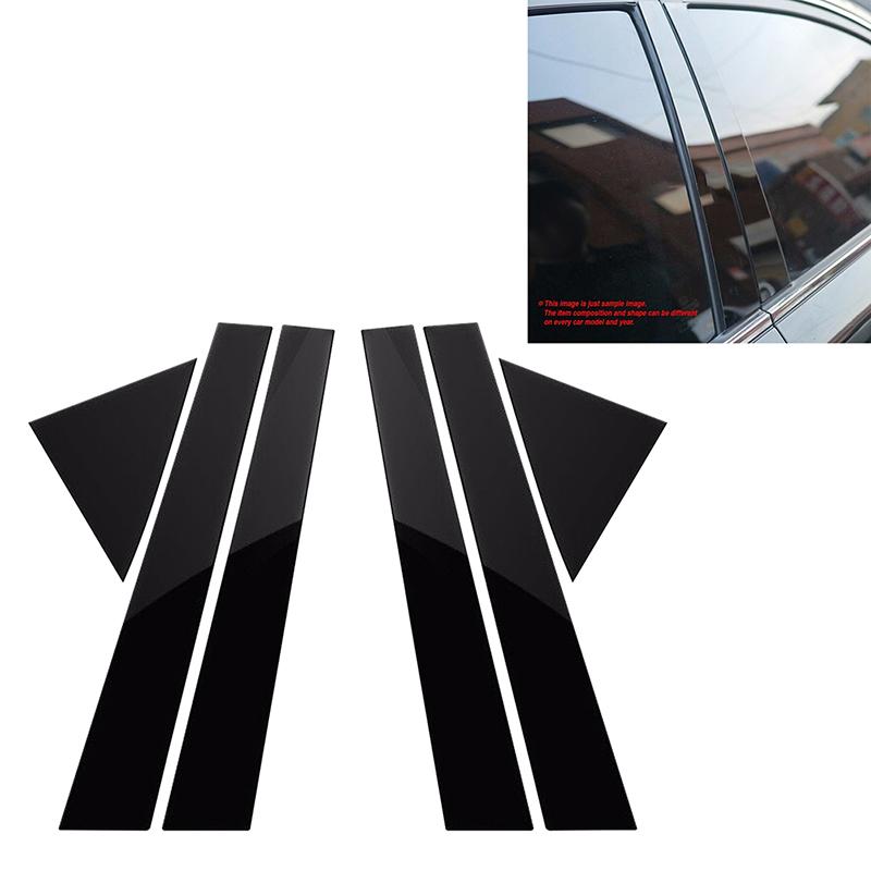 6Pcs Window Door Trim Panel Car Pillar Posts Stickers Exterior Column Decoration For Kia Forte K3 Cerato 2009 2010 2011 2012