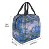 Claude Monet - Water Lilies Insulated Lunch Bag for Women Children Portable Food Boxes Thermal Lunch Box Tote