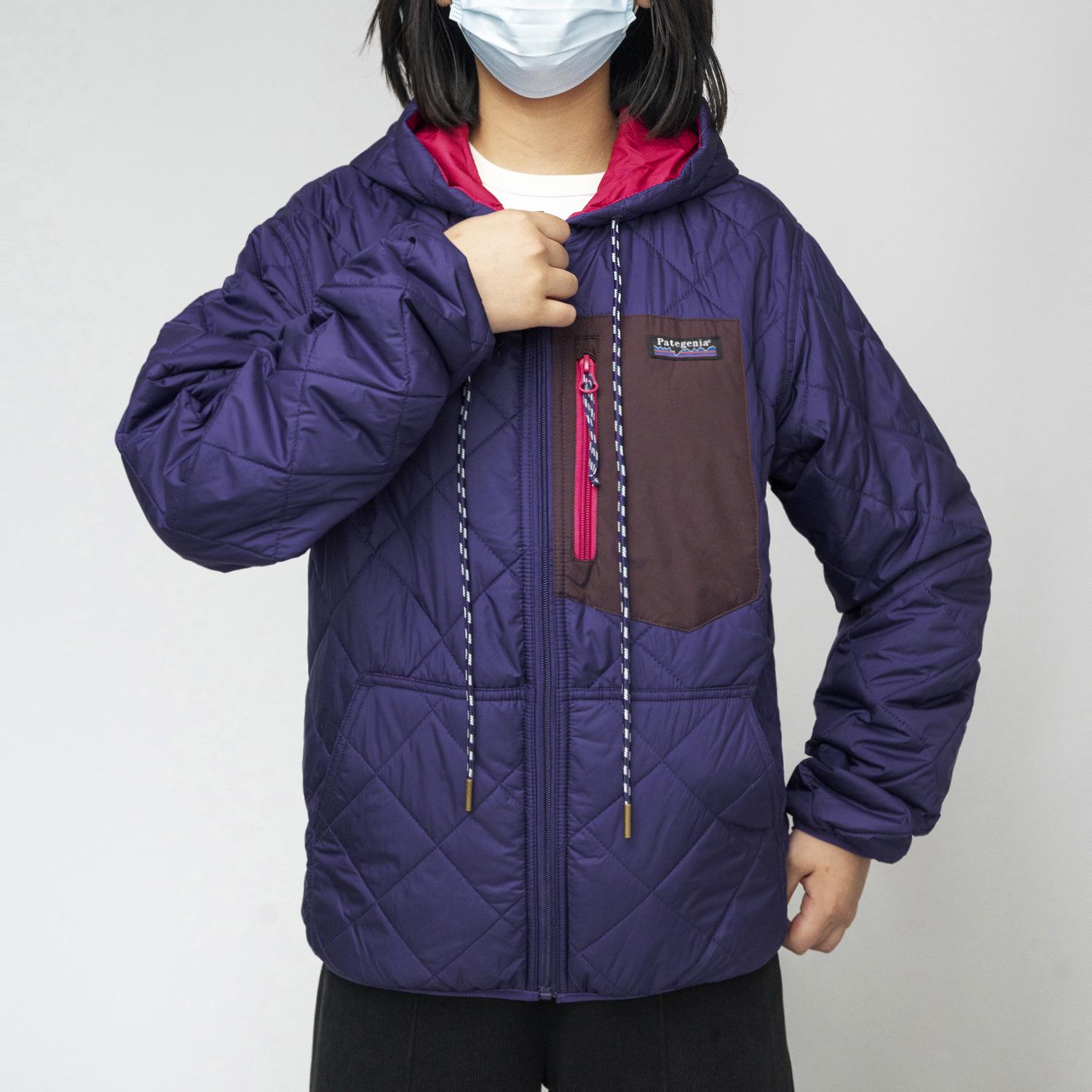 

Reversible Retro Diamond Pattern Bomber: Lightweight, Windproof, Warm Hooded Jacket for Autumn & Winter 2XL