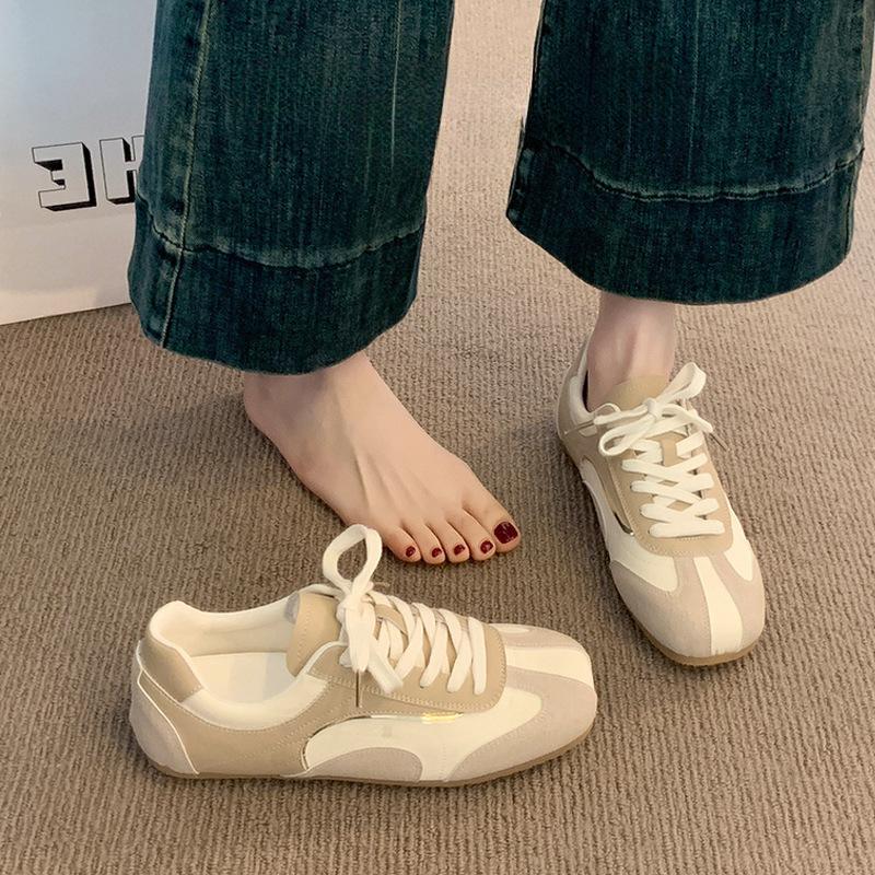Forrest Gump Shoes Women's Retro German Training Shoes 2025 New Spring and Summer Women's Shoes Internet Celebrities Lightweight Leisure Sports Whi