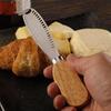 Stainless Steel Cutlery Set: Butter Scraper, Spatula, Bread & Jam Knife, Cheese Knife with Rubberwood Handle