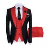 Men's European/American Business Style 3-Piece Suit Set for Wedding & Banquet – Groom/Best Man Plus Size
