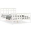 VidaXL Bed Frames with Headboard White Small Double Solid Wood 3192072