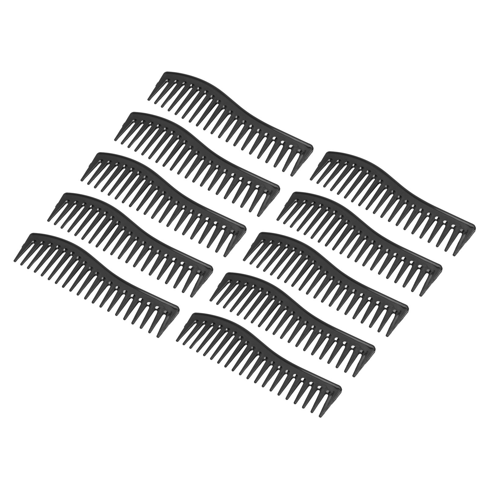 

10 шт. пластиковая расческа с широкими зубьями, нежная на коже головы, портативная расческа для распутывания волос для дома и путешествий