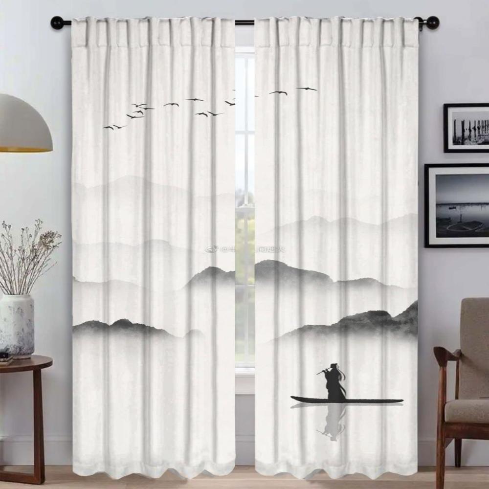 Zasłony do sypialni kolorowy obraz zasłona do salonu dekoracja na Halloween rolety zasłony do wnętrza domu 2 sztuki przegroda
