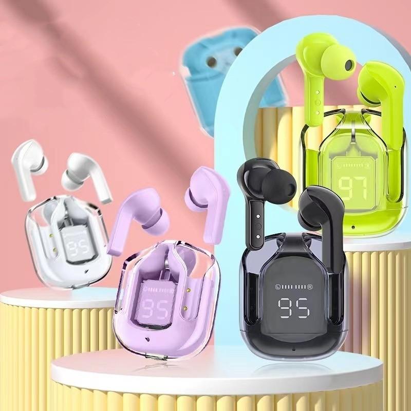 Transparent Wireless In-ear Air31 Tws Earbuds With Noise Cancelling And Led Display For Sports White