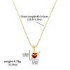 Fashion Gold Color Chain Red Crystal Heart Pendant Necklaces for Women Girls Valentine's Day Birthday Gifts High Quality