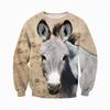 Funny Donkey Sweaters Animal 3D Print Sweatshirts For Men Women Clothing Long Sleeve Pullover New In Hoodies & Sweatshirts 2024