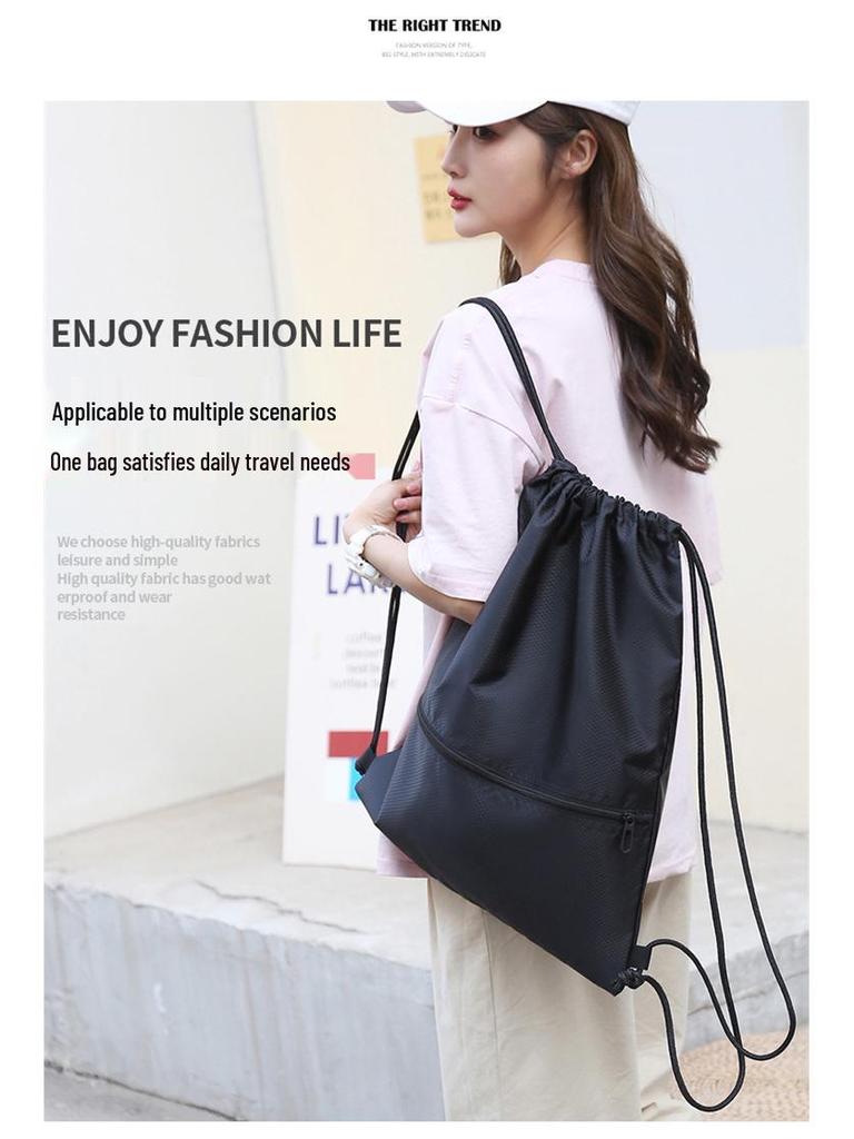 Sports Drawstring Backpack: Large Capacity for Basketball & Football, Unisex, Lightweight & Simple Design