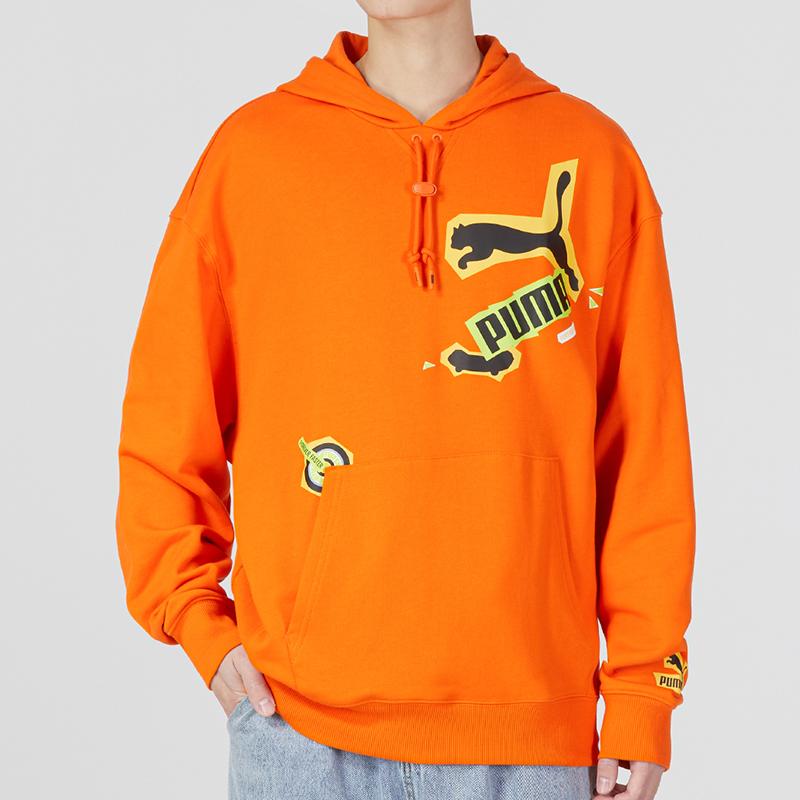 New PUMA Sweatshirt Men's Orange Red 539966-23
