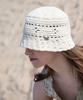 Seullouseulloulli Lily Short Handmade Crochet Bucket Hat _ Cream