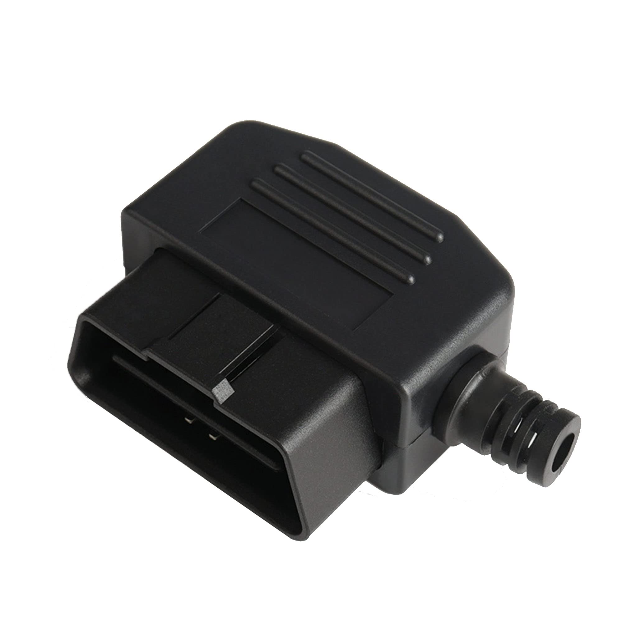 

hadefa Car Male Connector OBD2 Connector Plug Shell Line Card Screw OBD Plug [Size] 16 Pin Male Adapter