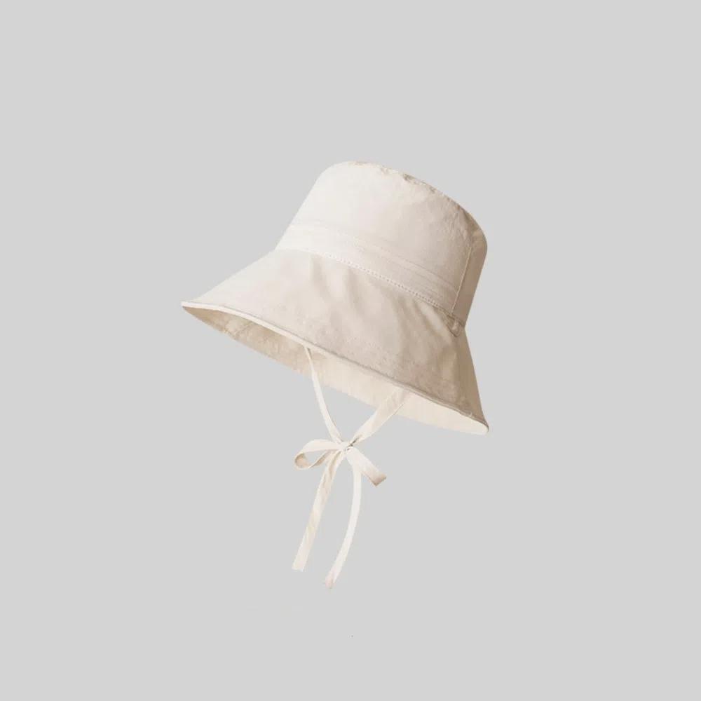 Windbreak Rope Sunscreen Hat Thin Sunshade Basin Hat Casual Fisherman Hat  Summer
