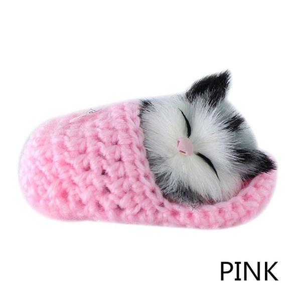 Adorable Plush Cat Keychain For Kids With Realistic Sound And Soft Touch