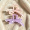 Korean Simple Bow Grab Clip, High-End Large Shark Clip, Simple Hair Accessories, Temperament Hairpin, New Model.