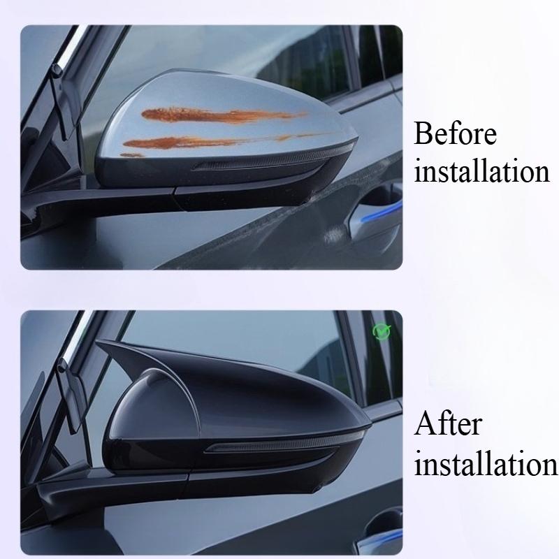 For Geely Galaxy A7 Horn Rearview Mirror Cover Rearview Mirror Anti-collision Protective Case Appearance Decoration