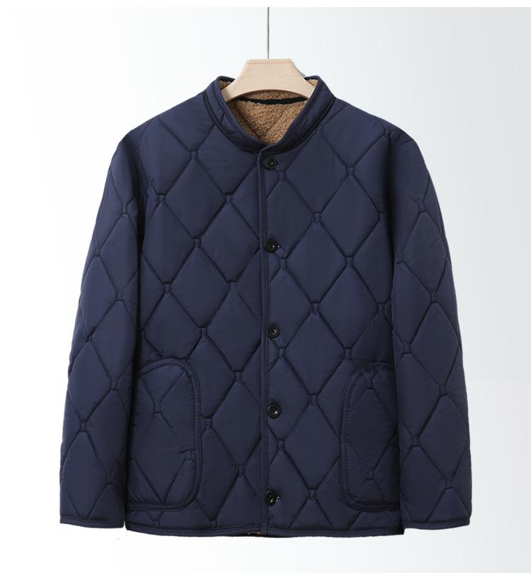 Men's Winter Cotton-Padded Jacket for Seniors - Fleece-Lined, Thickened, Warm, Ideal for Dad or Grandpa