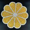 Tappetino da Tavola Fiore di Strass di Lusso - Design Rotondo in Cristallo Europeo e Americano