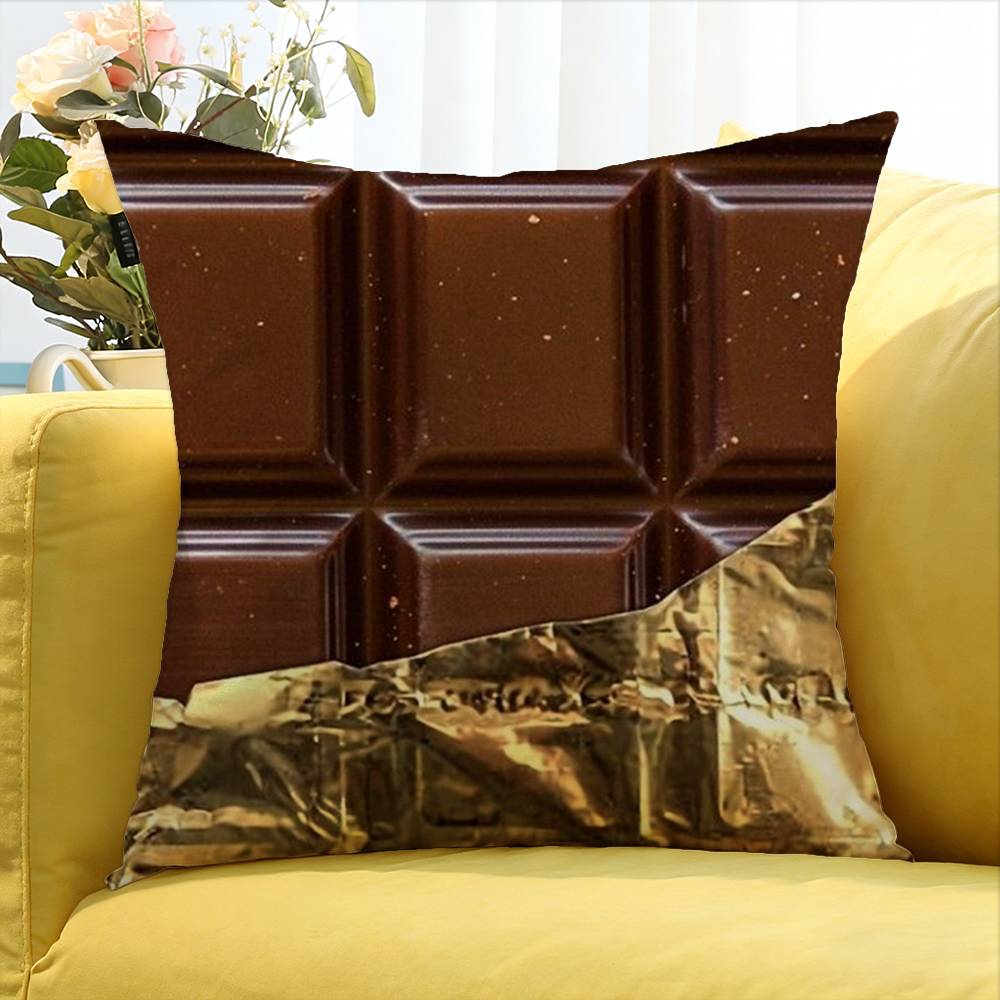 Chocolate Cartoon World Various Sizes Square Pillow Case For Car Home Bedchamber Decor
