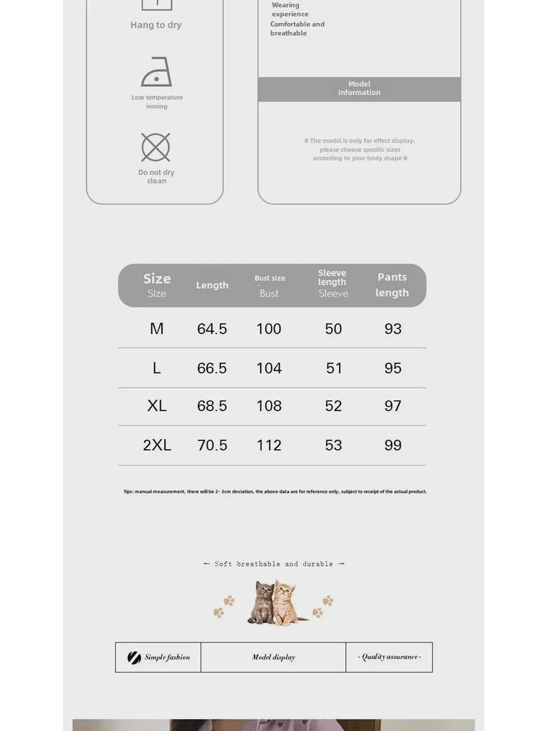 Pyjama à manches longues avec imprimé coréen d'amour de printemps