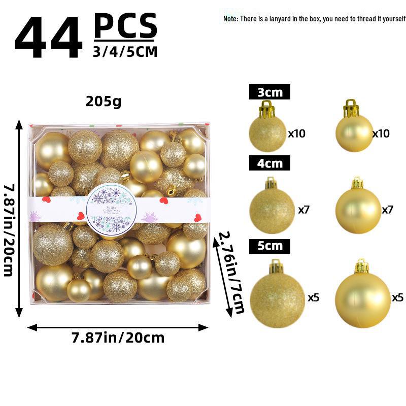 

Рождественский шар: 3/4/5 см квадратные елочные украшения в коробке для украшения торгового центра Q3-26 золотой