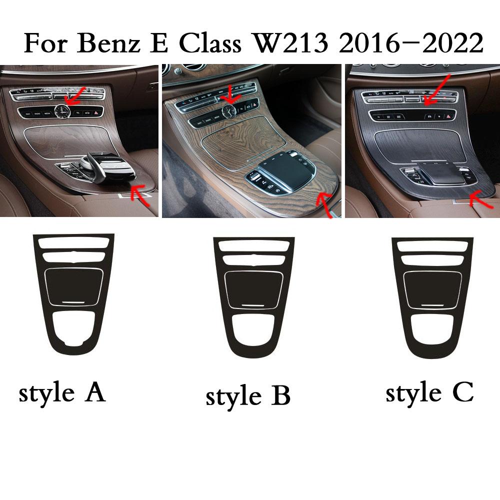 Car-Styling 5D Carbon Fiber Car Interior Center Console Color Change Molding Sticker Decals For Mercedes E Class W213 2016-