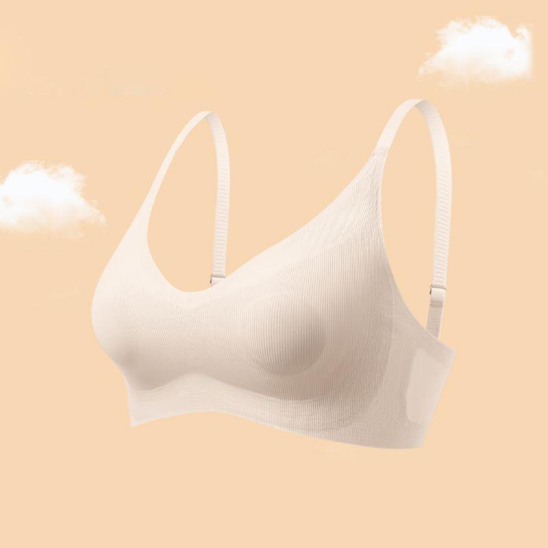 

Бесшовный ультратонкий бюстгальтер без косточек для женщин, мягкий дышащий бюстгальтер, сексуальное нижнее белье, женское нижнее белье L белый