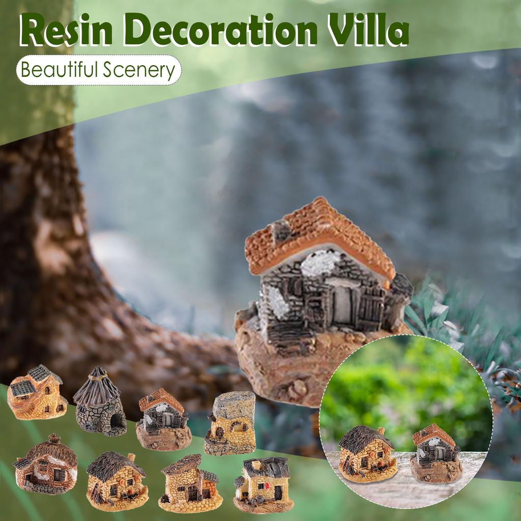 Gardening Creative Micro  Small House Villa Resin Decoration
