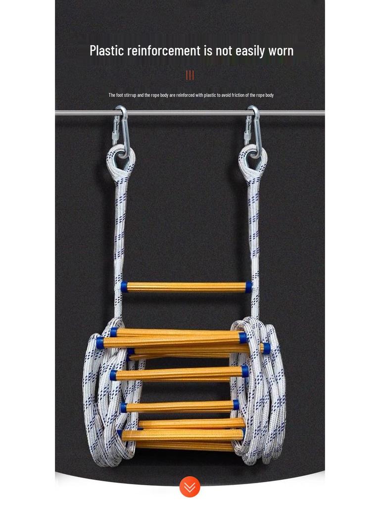 Resin Rope Rescue Ladder: Outdoor Climbing and Fire Escape Ladder for High-Rise Emergencies